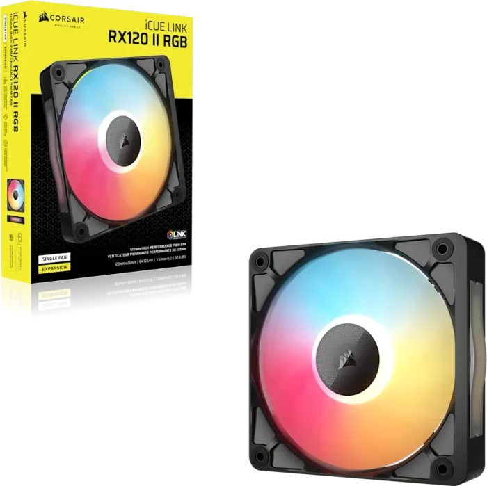 Corsair iCUE LINK RX120 II RGB Expansion Kit, schwarz, 120mm