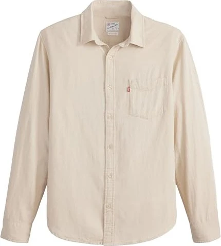 Levi's Sunset Pocket Standard Fit Cotton Linen Hemd langarm porridge (Herren)