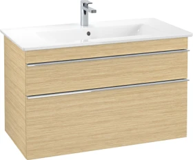 Villeroy & Boch Venticello Waschbeckenunterschrank für Becken mittig 2 Auszüge 953x590x477mm nordic oak/chrome