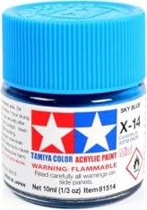 Tamiya Acrylic Paint X-14 sky blue, 10ml