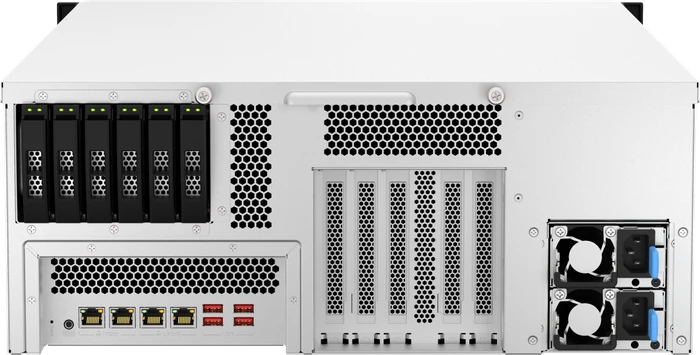 QNAP QuTS hero TS-h3087XU-RP-E2378-64G 192TB, 64GB RAM ECC, 2x RJ-45 10GBase-T, 2x RJ-45 2.5GBase-T, 4HE