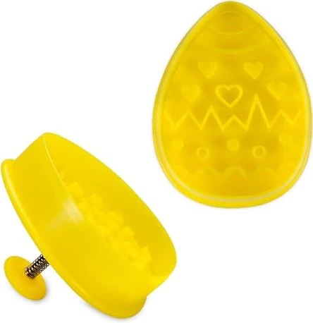 Städter Präge-Ausstecher mit Auswerfer Osterei 6.5cm gelb