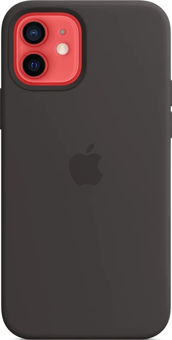Apple Silikon Case mit MagSafe für iPhone 12/iPhone 12 Pro schwarz