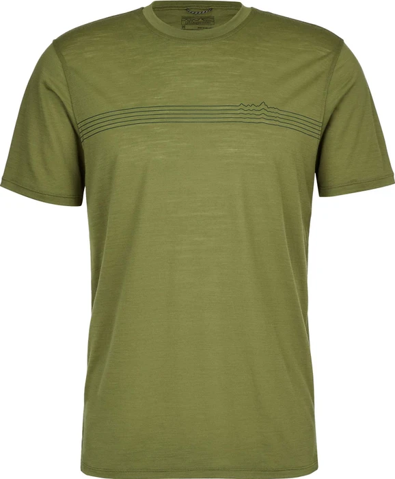 Patagonia Capilene Cool Merino Graphic Funktionsshirt kurzarm fitz roy fader/palo green (Herren)