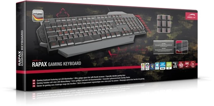 Speedlink Rapax Gaming Keyboard, USB, IT