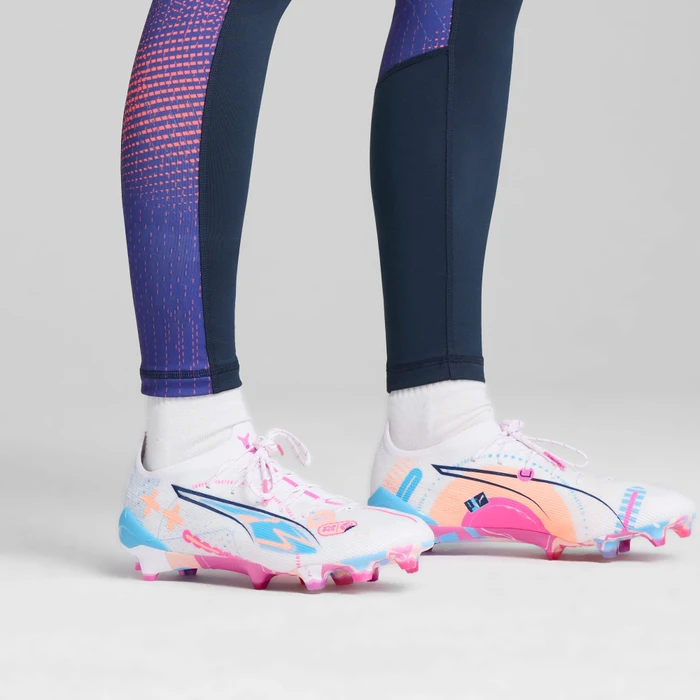 Puma Ultra 5 Ultimate Volume UP FG puma white/luminous blue/poison pink/fizzy melon