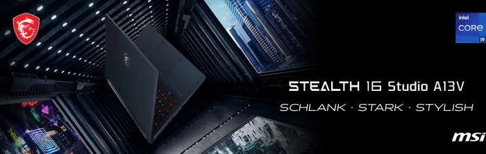 MSI Stealth 16 Studio A13VG-074, Star Blue, Core i7-13700H, 32GB RAM, 2TB SSD, GeForce RTX 4070, DE