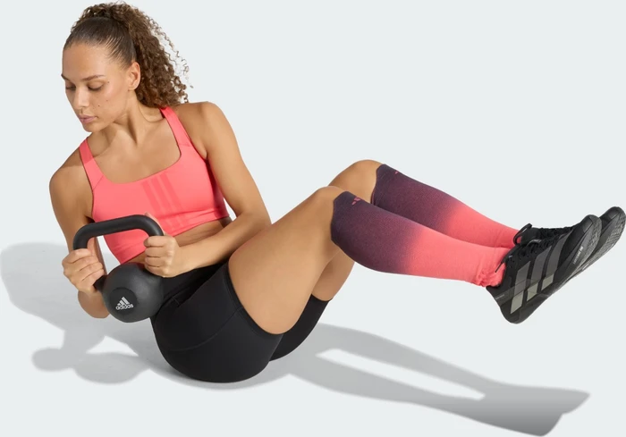 adidas Optime Workout 3-Streifen Medium-Support Sport-BH pure turbo/core pink (Damen)