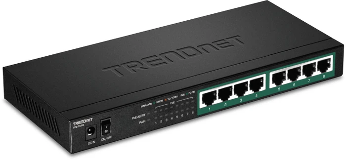 TRENDnet TPE-TG Desktop Gigabit Switch, 8x RJ-45, 65W PoE+