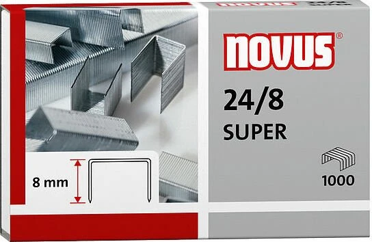 Novus SUPER Heftklammern, 24/8, verzinkt, 1000 Stück