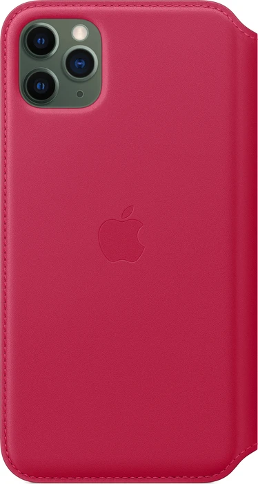 Apple Leder Folio Case für iPhone 11 Pro Max Himbeere