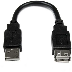 StarTech USB 2.0 Verlängerungskabel, USB-A [Stecker] auf USB-A [Buchse], 0.15m (USBEXTAA6IN)