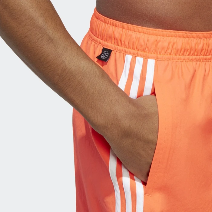 adidas 3-Streifen CLX Badeshorts app solar red/white (Herren)