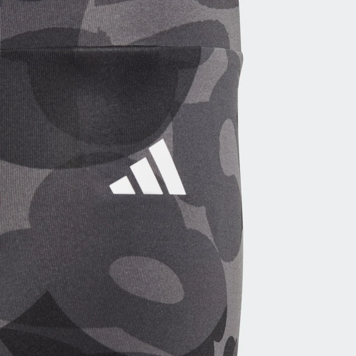 adidas Essentials Aeroready Seasonal Print High-Waist Hose 7/8 black/grey five (Junior)