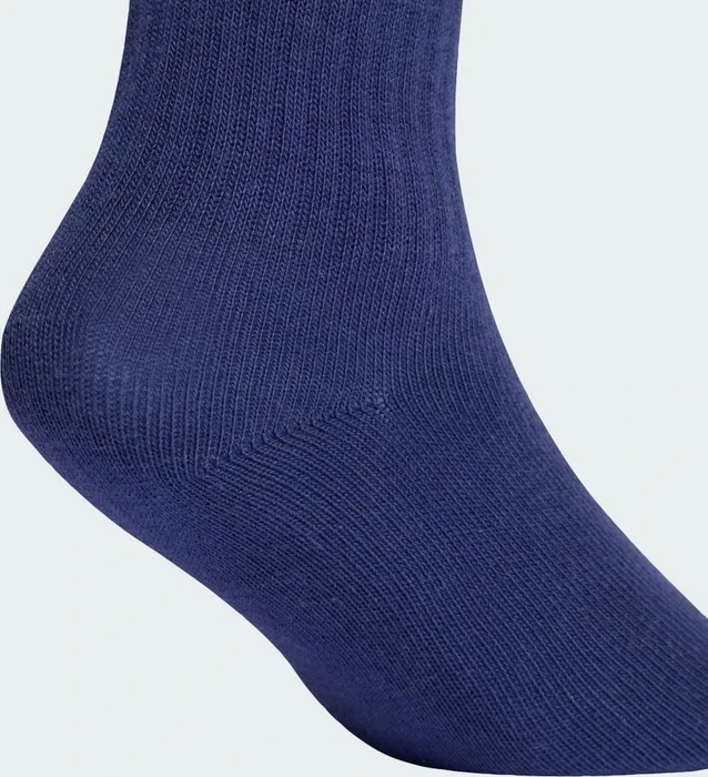 adidas 3-Streifen Crew Socken white/light grey heather/dark blue, 6 Paare (Junior)