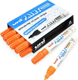 Uni-Ball uni-Paint PX-20 Lackmarker Rundspitze dick orange, 12er-Pack