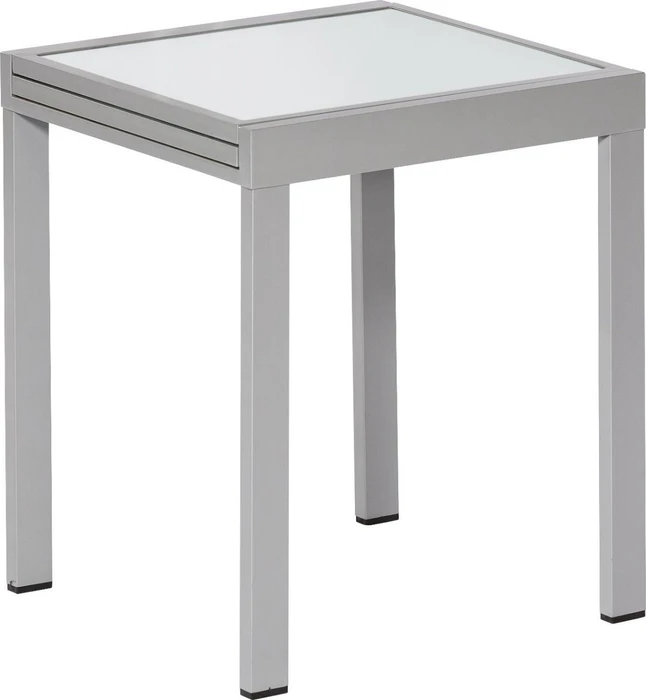 Merxx Amalfi Ausziehtisch 130x65cm 130x65cm silber