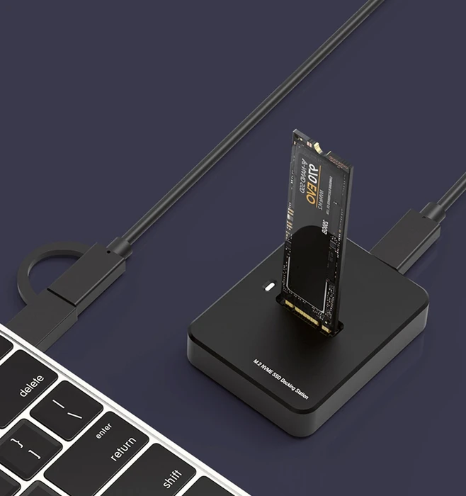 Gembird Dockingstation, M.2 NVMe/SATA, 1-Port, USB-C 3.1