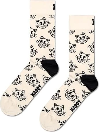 Happy Socks Cat Socken weiß