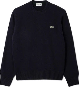 Lacoste Tuchwolle mit Rundhalsausschnitt Pullover navy blue (Herren)
