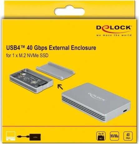 DeLOCK USB4 40 Gbps External Enclosure, USB4