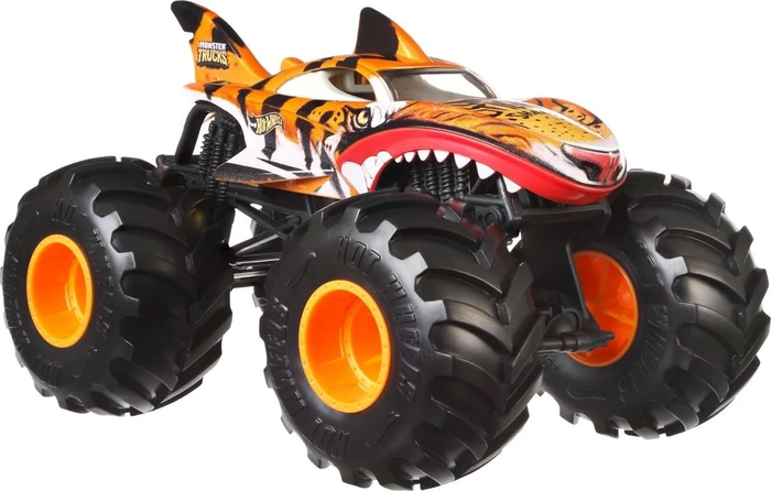 Mattel Hot Wheels Monster Trucks Bone Tiger Shark Oversized
