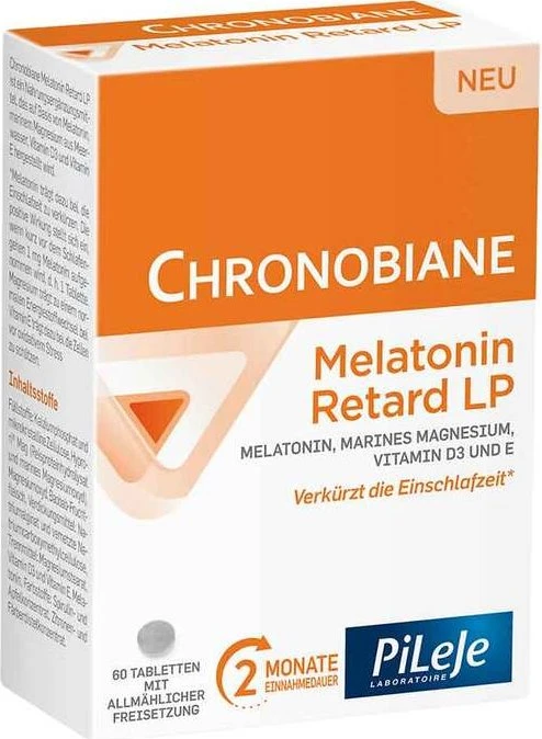 Pileje Chronobiane Melatonin 1mg Retard LP Tabletten, 60 Stück