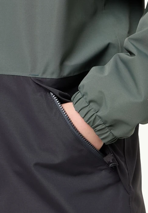 Jack Wolfskin Snowy Days Funktionsjacke slate green/black (Junior)