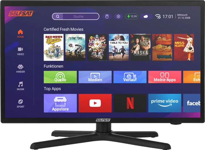 SelfSat SMART LED TV mit Rahmen
