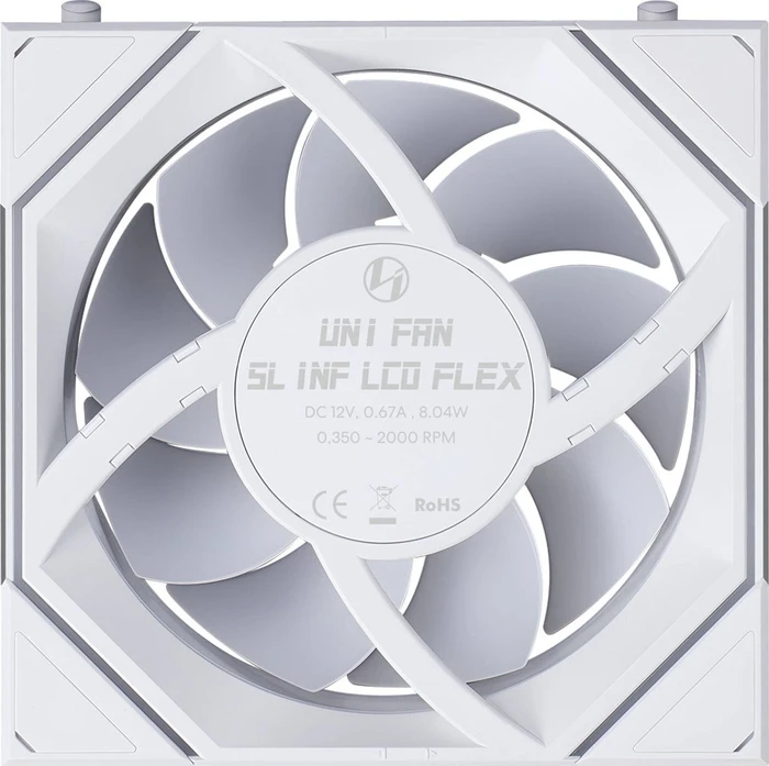Lian Li Uni Fan SL-INF LCD FLEX ARGB, weiß, 120mm