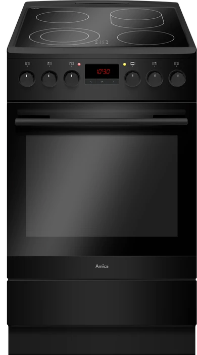 Amica SHC 11503 SM Elektroherd mit Glaskeramik-Kochfeld