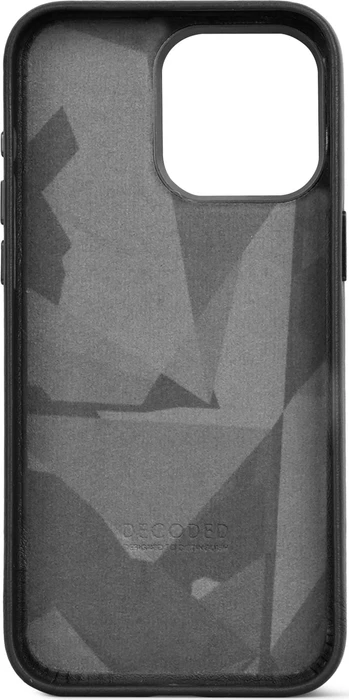 Decoded Leather Back Cover für Apple iPhone 15 Pro Max schwarz