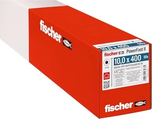 fischer PowerFast FPF II WTP T40 10x400 BC 50 Holzbauschraube, 10x400mm, 50 Stück