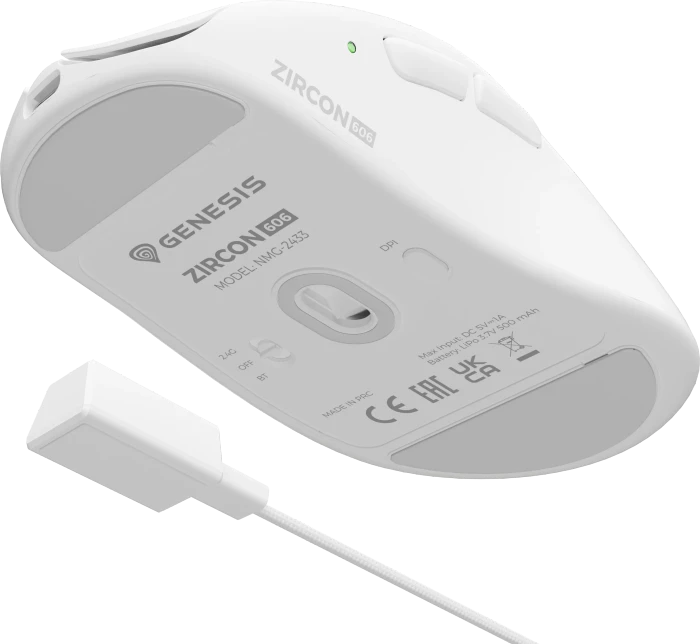 Genesis Zircon 606 8k Wireless Ultra-Lightweigt Gaming Mouse, schwarz, USB/Bluetooth