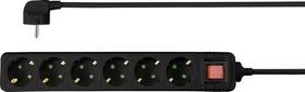 Sygonix Schutzkontakt Steckdosenleiste, 6-fach, 1.4m, schwarz