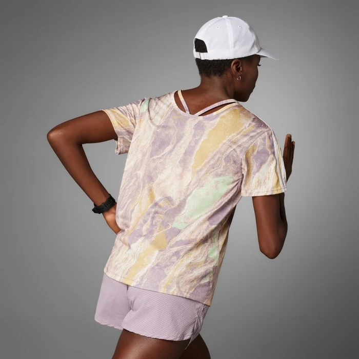 adidas Move for the Planet AirChill Laufshirt kurzarm crystal sand/preloved fig green spark/oat (Damen)