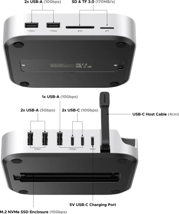 Ugreen Mac Mini M4 Docking Station, USB-C 3.1 [Stecker]