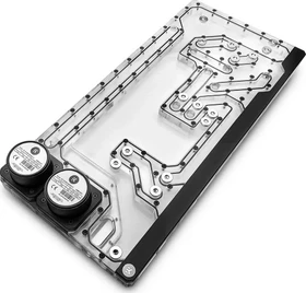 EK Water Blocks Quantum Line EK-Quantum Reflection Obsidian 1000D D5 PWM D-RGB, Verteilerplatte mit Pumpe, Acryl