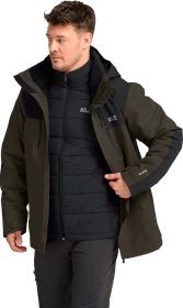 Jack Wolfskin Jasper Pro 3in1 Funktionsjacke obsidian moss (Herren)