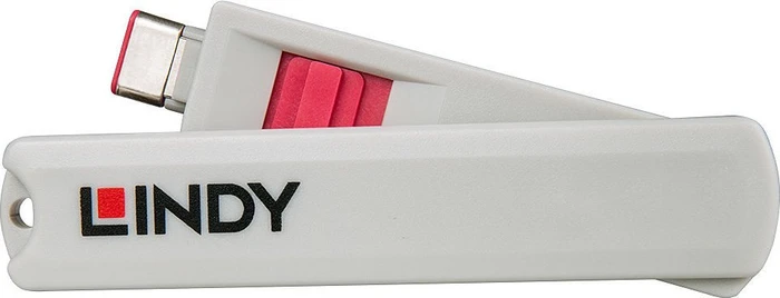 Lindy USB-C/Thunderbolt 3 Schloss mit Schlüssel, rot, 4er-Pack