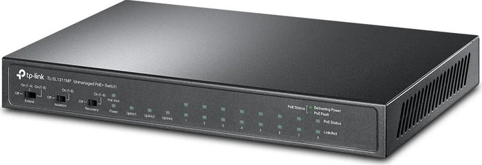 TP-Link SL1311MP Desktop Switch, 10x RJ-45, 1x SFP, 124W PoE+