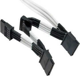 NZXT SATA-Stromadapter 4-Pin [IDE] auf 4x 15-Pin [SATA] 20cm, sleeved weiß