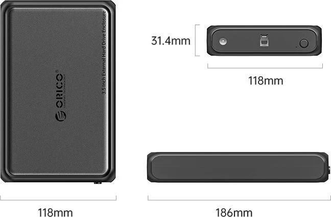 Orico DD35-U3, HDD Enclosure, 3.5", USB-B 3.0