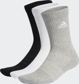 adidas Cushioned Crew Socken medium grey heather/white/black, 3 Paare