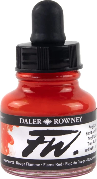 Daler Rowney FW Acrylic Ink flame red, 29.5ml