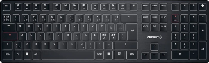 Cherry KW X ULP, schwarz, LEDs weiß, MX ULP Tactile, USB/Bluetooth, ND