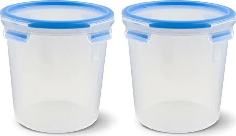 Emsa Clip&Close rund Aufbewahrungsbehälter 2l blau