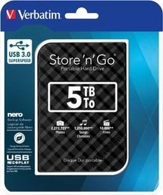 Verbatim Store 'n' Go Gen2, schwarz, 5TB, USB-A 3.0