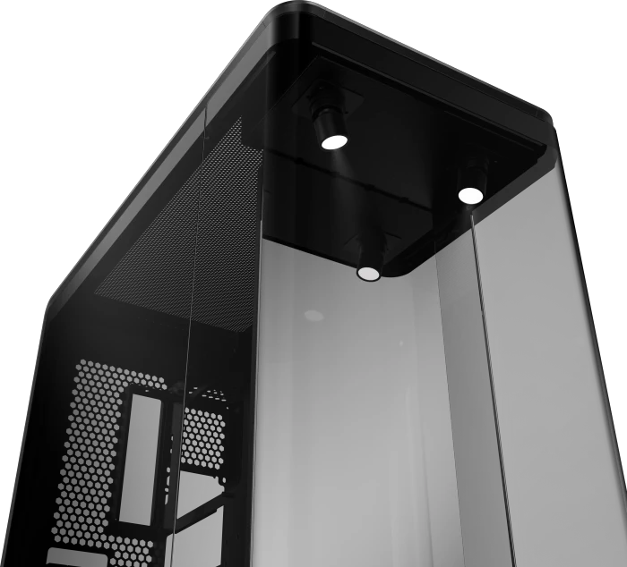 Cooler Master MasterFrame 360 Panorama, schwarz, Glasfenster