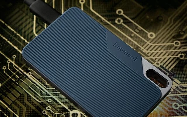 Intenso Externe SSD TX100, grau/blau, 2TB, USB-C 3.0